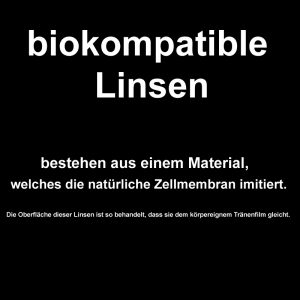 Testlinse Premium Linsen biokompatible Monatslinsen / eine Linse